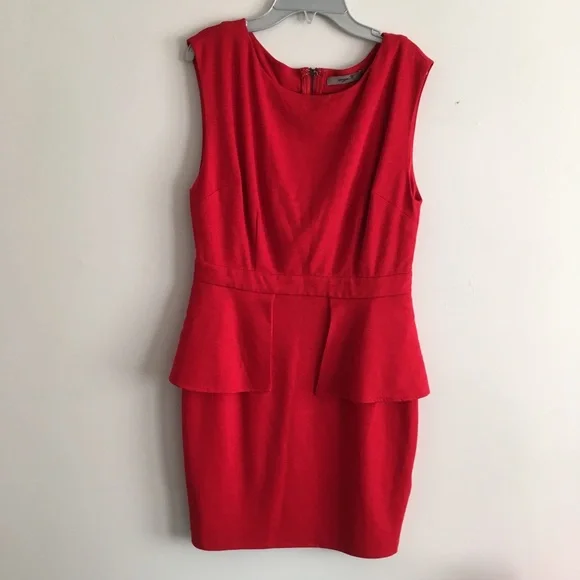 red bodycon peplum dress Off Shoulder Patchwork Peplum Ruffles Bodycon Dress Red Retro Velvet M Make Me Elegant